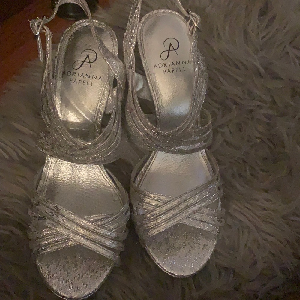 Metallic silver platform shoes. Great for that special occasion